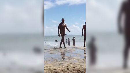 海滩上的大鸡巴
