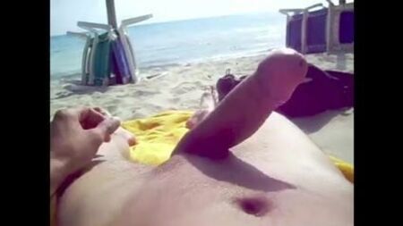裸体海滩上的勃起