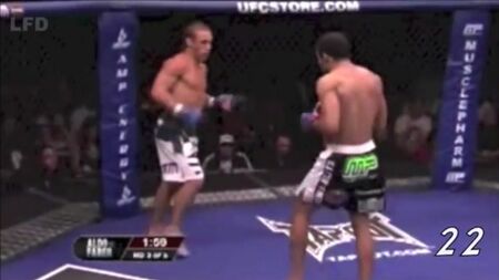 何塞·阿尔多对阵乌里亚·法伯——地狱般的腿踢 / realboxing.ru