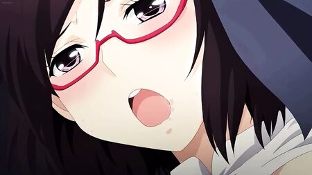可爱的动漫女孩正在学习如何口交