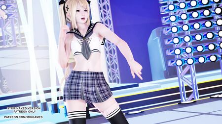 MMD Giga - CH4NGE 娇小少女玛丽·罗斯 性感热舞 无码色情动画