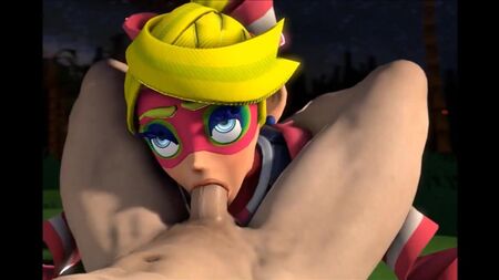 《ARMS》Twintelle、Min Min 和 Ribbon Girl 3D 双性人！