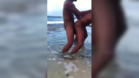 两名黑人男子在海中发生性关系
