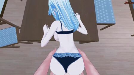 在桌子上干《女神异闻录4》的新岛纱绘。 《女神异闻录4》H版