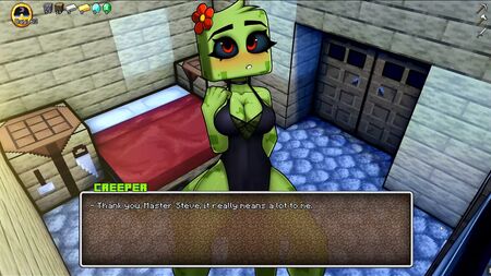 HornyCraft 恶搞成人游戏 PornPlay 第10集：我的世界爬行者女孩喜欢被人摸头