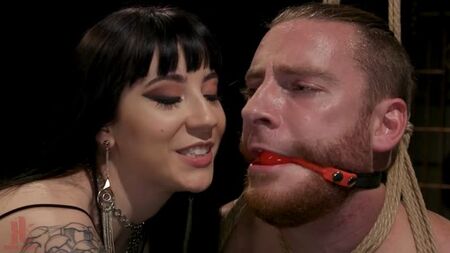 CASTRATION - Vicious Charlotte Sartre Destroys Pain Slut Sebastian Keys Femdom Femdom Torture BDSM Bondage Anal