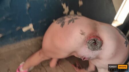 把脏东西塞进屁股里吃垃圾 Forest Whore - Hardcore risky public play and extreme dirty humiliation, Amateur, Ukraine Pissing