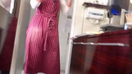牛仔裤的多汁屁股闭合 -