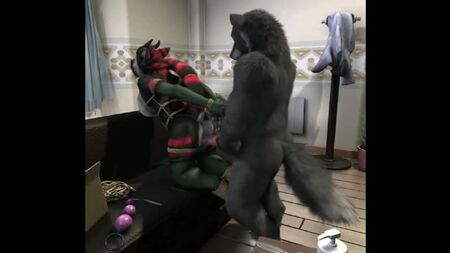 H0rs3创作的3D Yiff 双性人兽人色情性爱 E621 FYE 粗暴捆绑BDSM 狼与龙交配 鳞片双性人 阳具少女 人妖