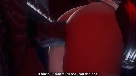3D怪兽色情片：女忍者与怪兽交合 720p