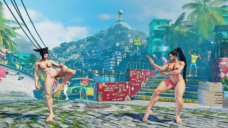 《街头霸王V》——朱莉 VS 春丽 —— 裸体模组