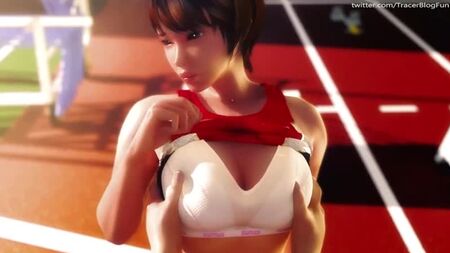 最佳3D成人动漫 运动系女孩 运动制服 乳交 手交 口交 内射