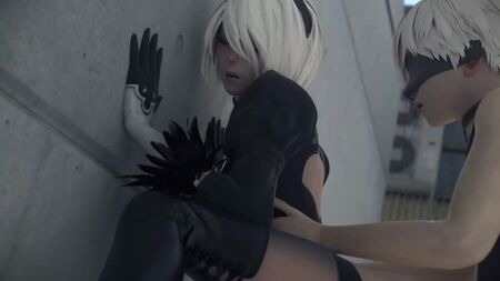 《尼尔：自动人形》- 2B 9S sfm nsfw 3D R34 Blender 成人向 色情 Rule34