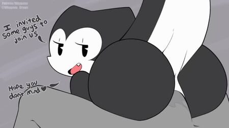 Whygena 出品的 2D Yiff 直男兽人色情片 E621 FYE 伊芙琳被三只巨屌猫轮奸，口交